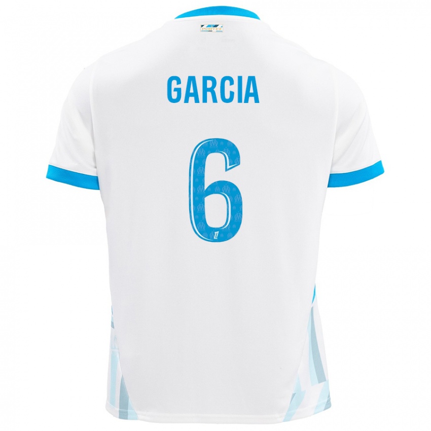 Niño Camiseta Ulisses Garcia #6 Blanco Azul Cielo 1ª Equipación 2024/25 La Camisa