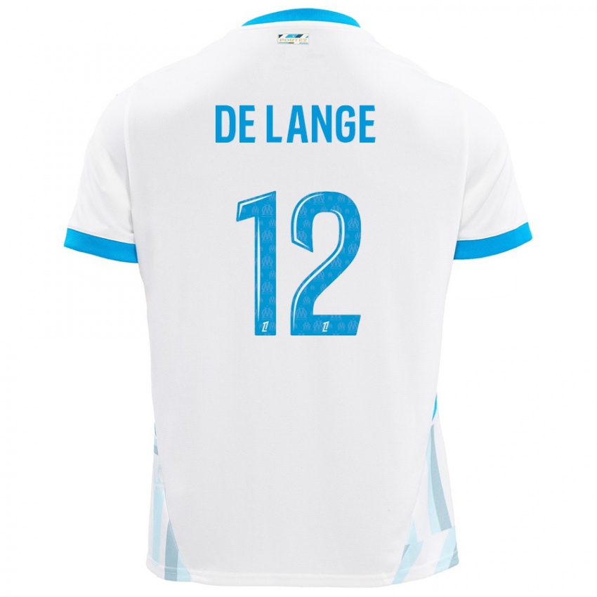 Niño Camiseta Jeffrey De Lange #12 Blanco Azul Cielo 1ª Equipación 2024/25 La Camisa