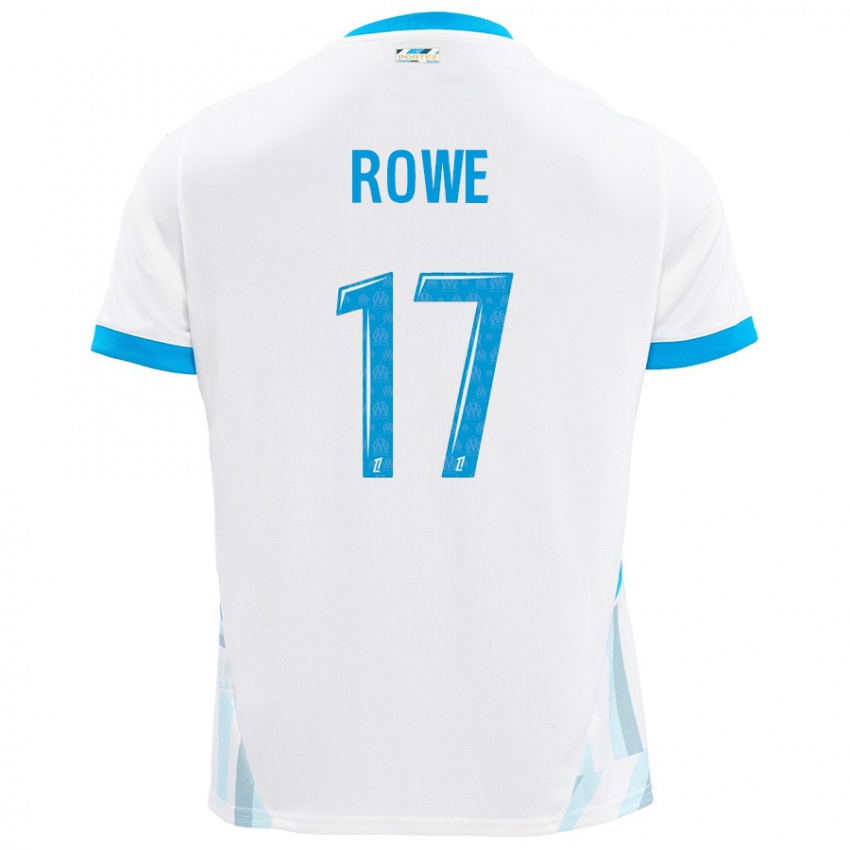 Niño Camiseta Jonathan Rowe #17 Blanco Azul Cielo 1ª Equipación 2024/25 La Camisa