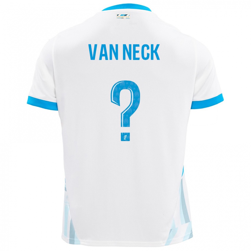 Niño Camiseta Jelle Van Neck #0 Blanco Azul Cielo 1ª Equipación 2024/25 La Camisa