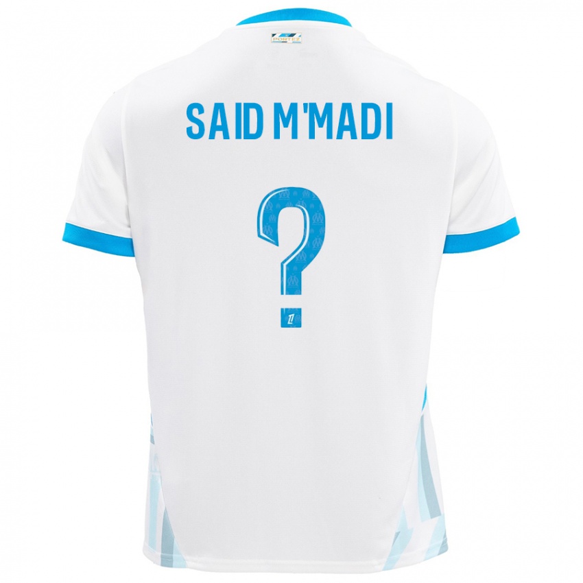 Niño Camiseta Yakine Said M'madi #0 Blanco Azul Cielo 1ª Equipación 2024/25 La Camisa