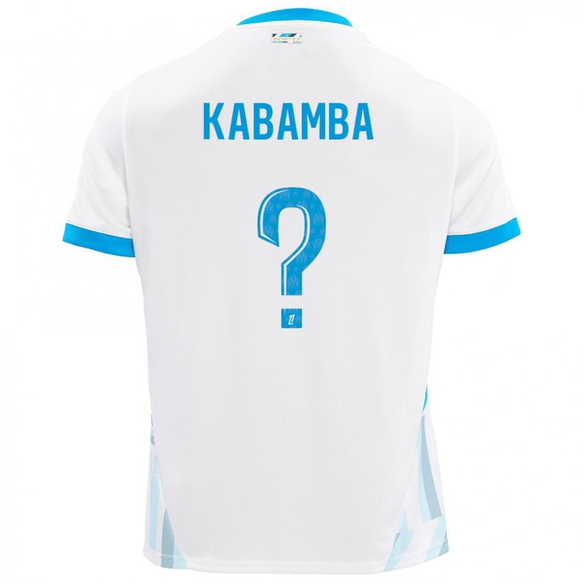 Niño Camiseta Alexis Kabamba #0 Blanco Azul Cielo 1ª Equipación 2024/25 La Camisa