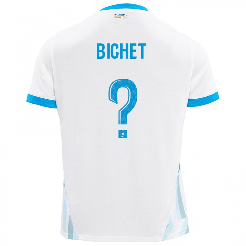 Niño Camiseta Tristan Bichet #0 Blanco Azul Cielo 1ª Equipación 2024/25 La Camisa