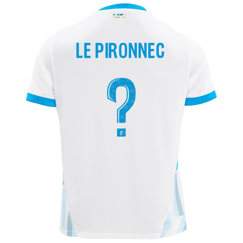 Niño Camiseta Kélian Le Pironnec #0 Blanco Azul Cielo 1ª Equipación 2024/25 La Camisa