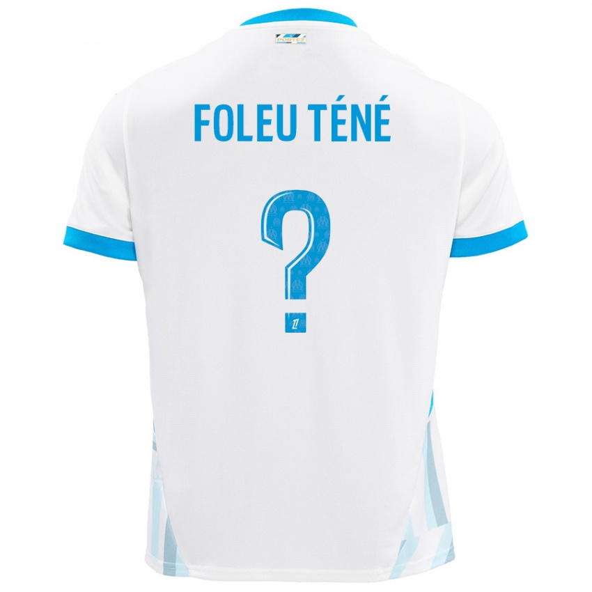 Niño Camiseta Krys Foleu Téné #0 Blanco Azul Cielo 1ª Equipación 2024/25 La Camisa