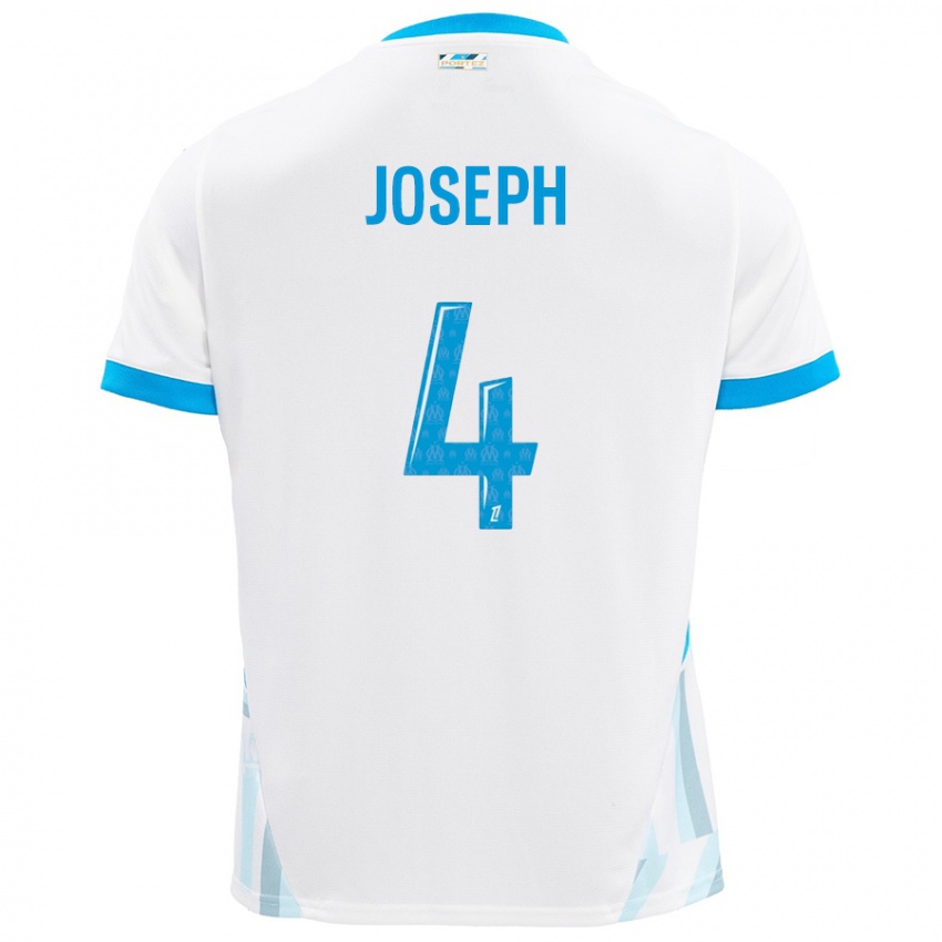 Niño Camiseta Tabita Joseph #4 Blanco Azul Cielo 1ª Equipación 2024/25 La Camisa