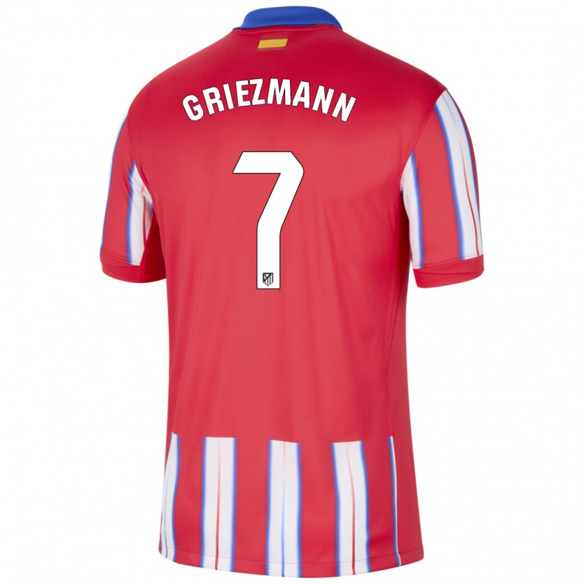 Niño Camiseta Antoine Griezmann #7 Rojo Blanco Azul 1ª Equipación 2024/25 La Camisa