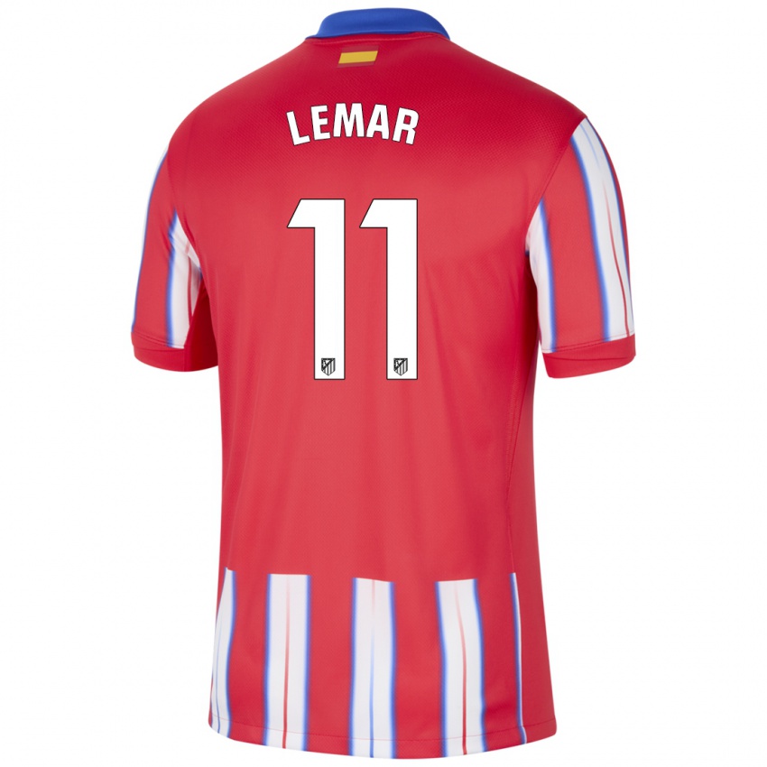 Niño Camiseta Thomas Lemar #11 Rojo Blanco Azul 1ª Equipación 2024/25 La Camisa