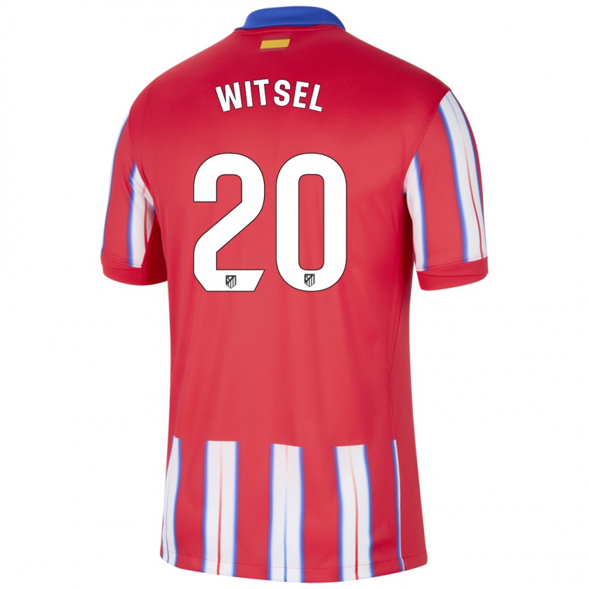 Niño Camiseta Axel Witsel #20 Rojo Blanco Azul 1ª Equipación 2024/25 La Camisa