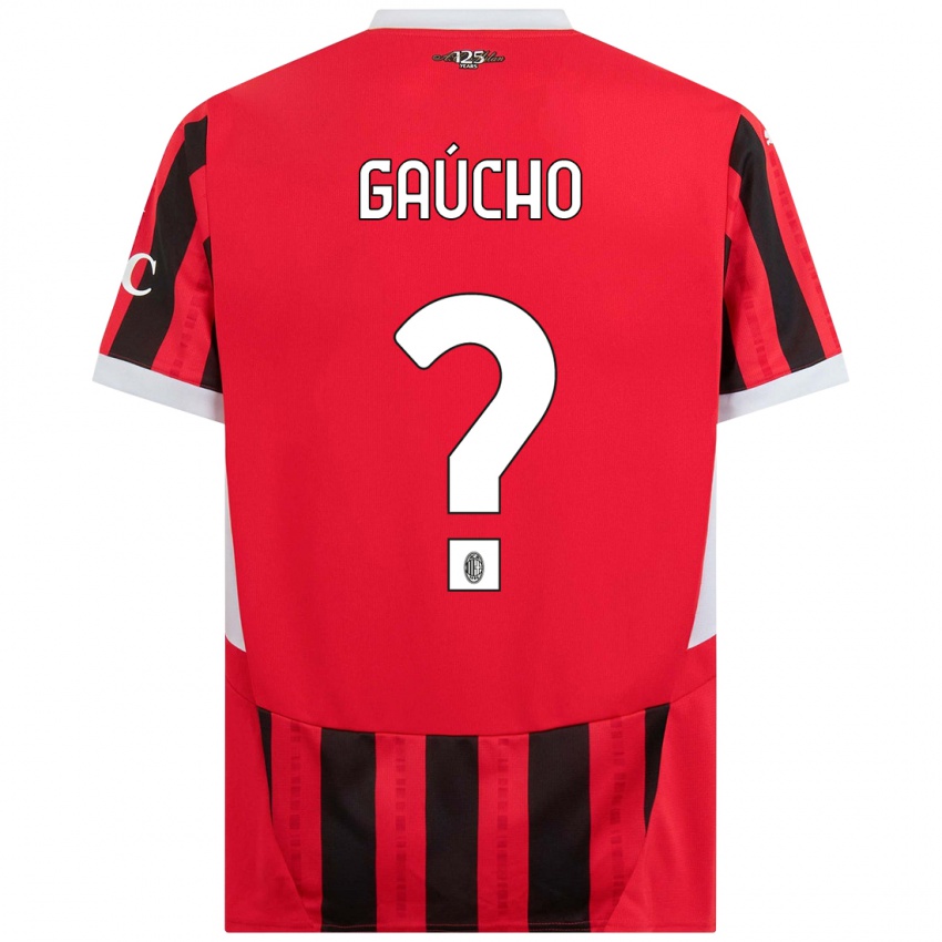 Niño Camiseta Estevan Gaúcho #0 Rojo Negro 1ª Equipación 2024/25 La Camisa