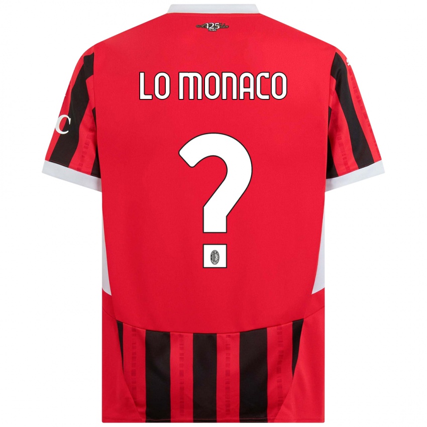 Niño Camiseta Kevin Lo Monaco #0 Rojo Negro 1ª Equipación 2024/25 La Camisa