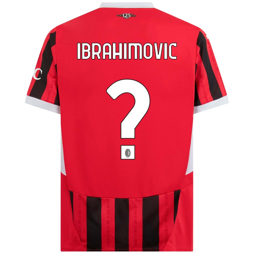 Niño Camiseta Vincent Ibrahimovic #0 Rojo Negro 1ª Equipación 2024/25 La Camisa