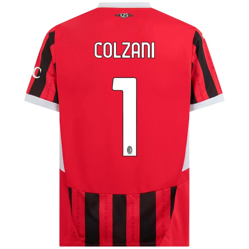 Niño Camiseta Edoardo Colzani #1 Rojo Negro 1ª Equipación 2024/25 La Camisa