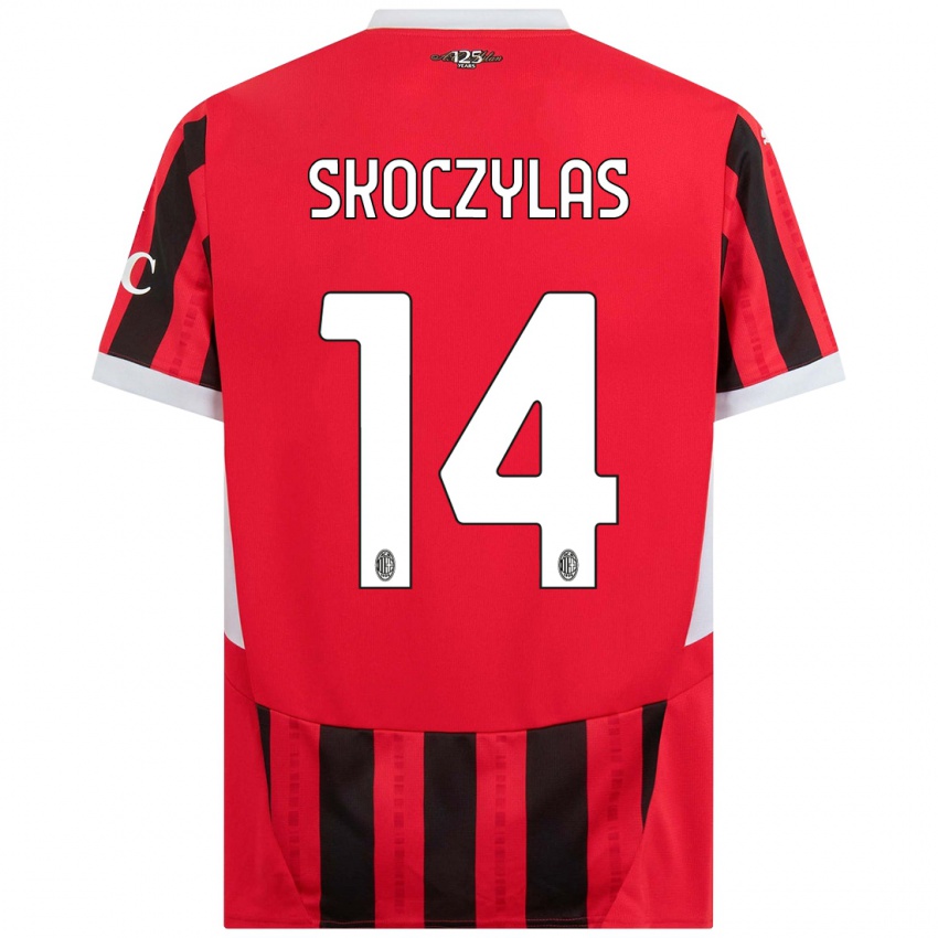 Niño Camiseta Mateusz Skoczylas #14 Rojo Negro 1ª Equipación 2024/25 La Camisa