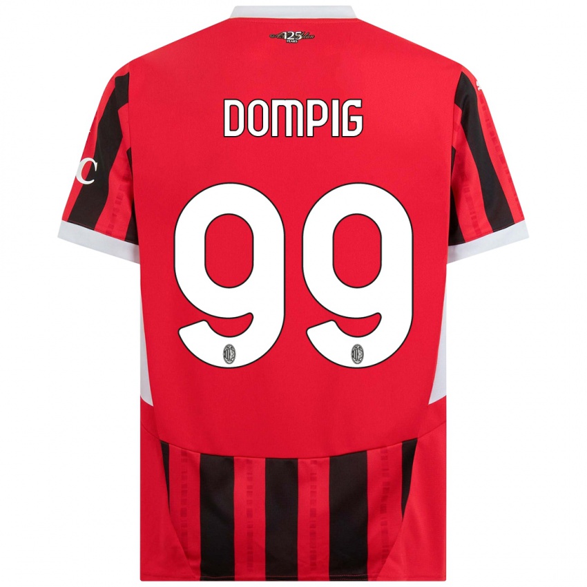 Niño Camiseta Chanté Dompig #99 Rojo Negro 1ª Equipación 2024/25 La Camisa