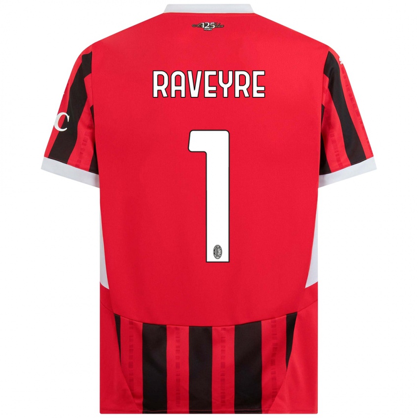 Niño Camiseta Noah Raveyre #1 Rojo Negro 1ª Equipación 2024/25 La Camisa