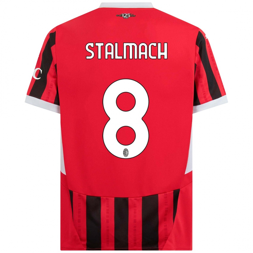 Niño Camiseta Dariusz Stalmach #8 Rojo Negro 1ª Equipación 2024/25 La Camisa