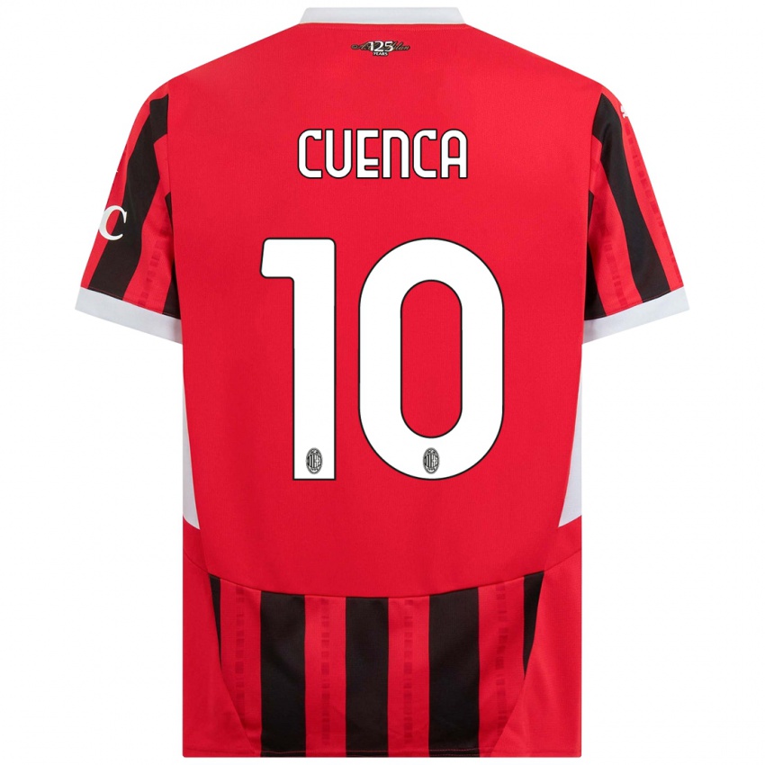 Niño Camiseta Hugo Cuenca #10 Rojo Negro 1ª Equipación 2024/25 La Camisa