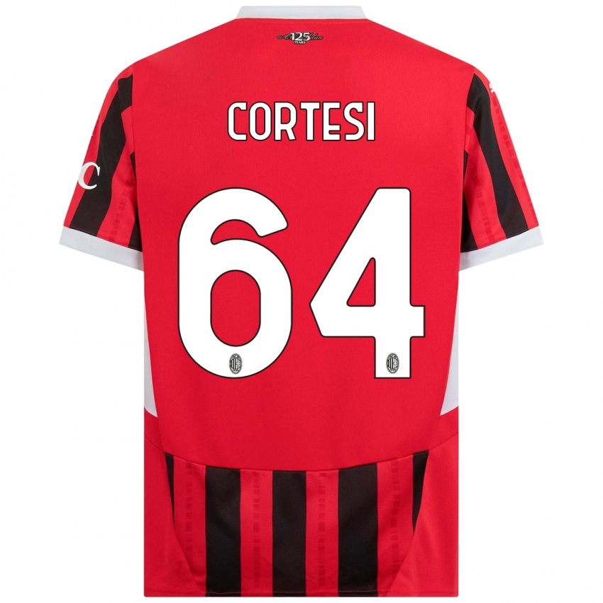 Niño Camiseta Selena Cortesi #64 Rojo Negro 1ª Equipación 2024/25 La Camisa