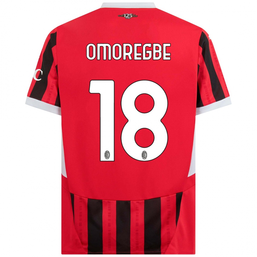 Niño Camiseta Bob Murphy Omoregbe #18 Rojo Negro 1ª Equipación 2024/25 La Camisa