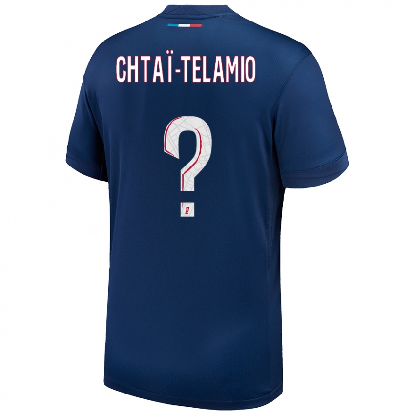 Niño Camiseta Zayon Chtaï-Telamio #0 Azul Marino Blanco 1ª Equipación 2024/25 La Camisa