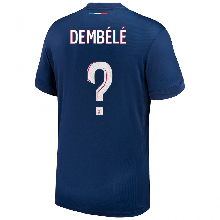 Niño Camiseta Omar Dembélé #0 Azul Marino Blanco 1ª Equipación 2024/25 La Camisa