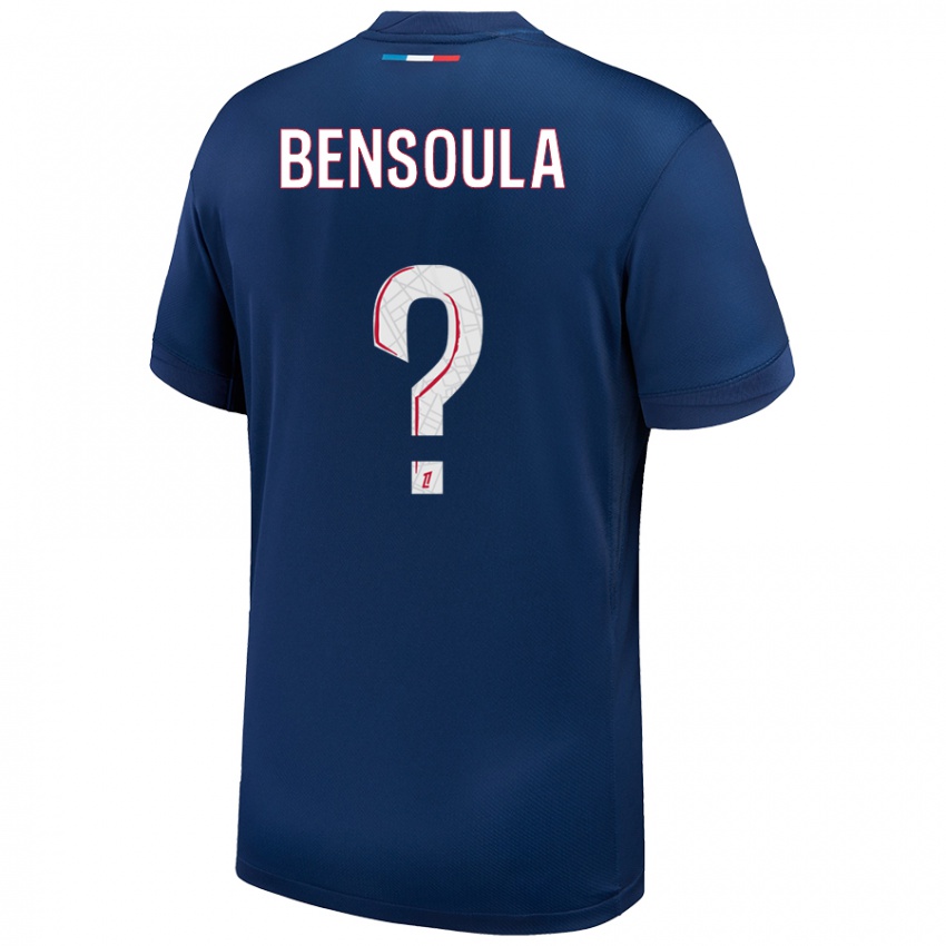 Niño Camiseta Kamil Bensoula #0 Azul Marino Blanco 1ª Equipación 2024/25 La Camisa