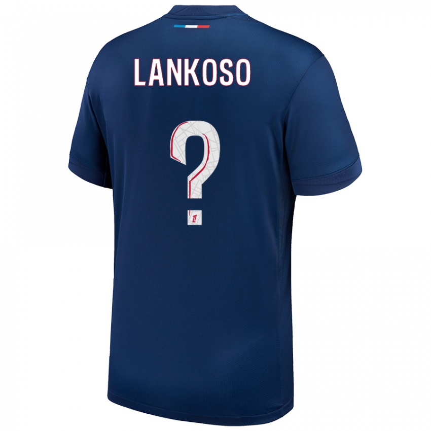 Niño Camiseta Lenny Lankoso #0 Azul Marino Blanco 1ª Equipación 2024/25 La Camisa