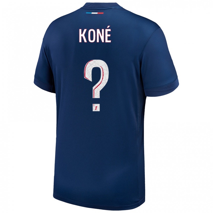 Niño Camiseta Zanga Koné #0 Azul Marino Blanco 1ª Equipación 2024/25 La Camisa