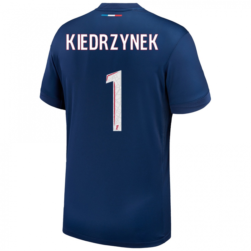 Niño Camiseta Katarzyna Kiedrzynek #1 Azul Marino Blanco 1ª Equipación 2024/25 La Camisa