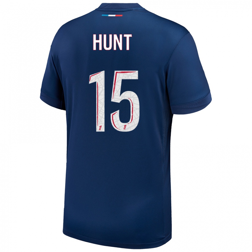 Niño Camiseta Clare Hunt #15 Azul Marino Blanco 1ª Equipación 2024/25 La Camisa