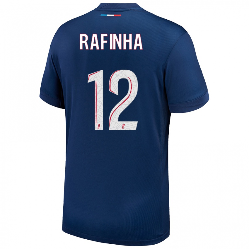 Niño Camiseta Rafinha #12 Azul Marino Blanco 1ª Equipación 2024/25 La Camisa