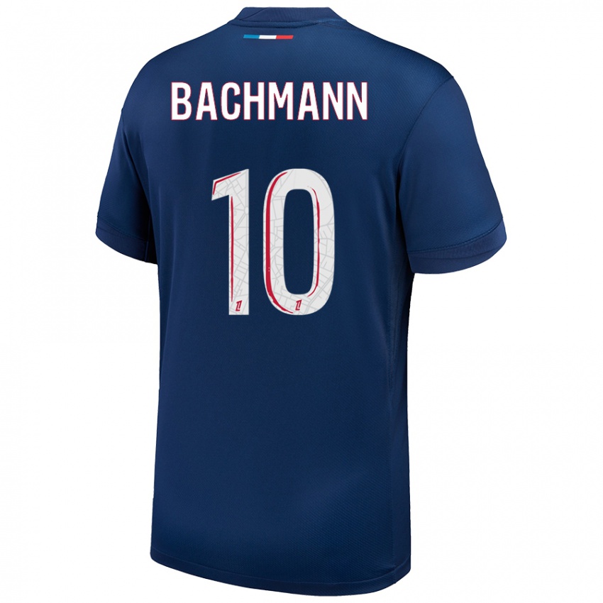 Niño Camiseta Ramona Bachmann #10 Azul Marino Blanco 1ª Equipación 2024/25 La Camisa