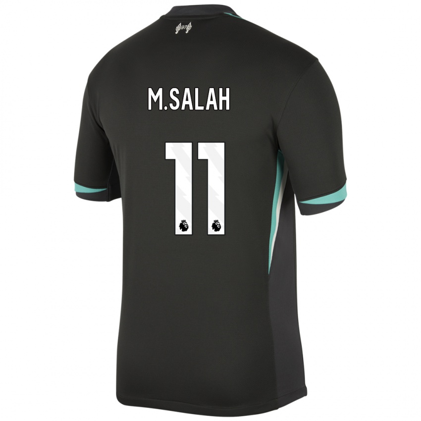 Niño Camiseta Mohamed Salah #11 Negro Antracita Blanco 2ª Equipación 2024/25 La Camisa