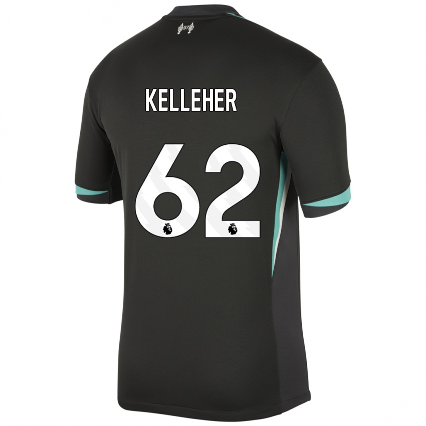 Niño Camiseta Caoimhin Kelleher #62 Negro Antracita Blanco 2ª Equipación 2024/25 La Camisa