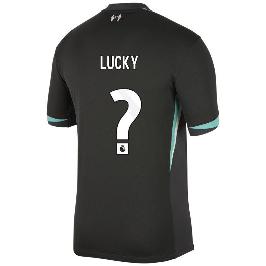 Niño Camiseta Wellity Lucky #0 Negro Antracita Blanco 2ª Equipación 2024/25 La Camisa