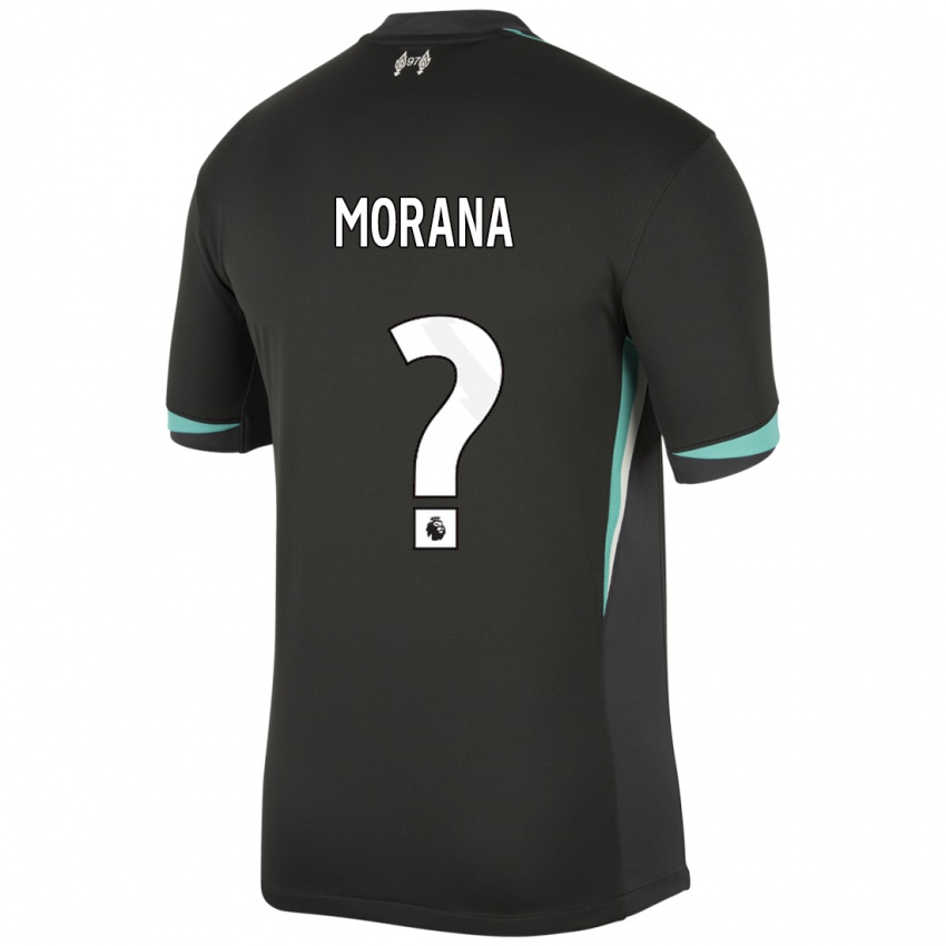 Niño Camiseta Nathan Morana #0 Negro Antracita Blanco 2ª Equipación 2024/25 La Camisa