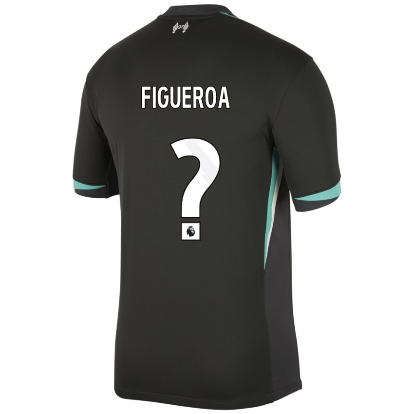 Niño Camiseta Keyrol Figueroa #0 Negro Antracita Blanco 2ª Equipación 2024/25 La Camisa