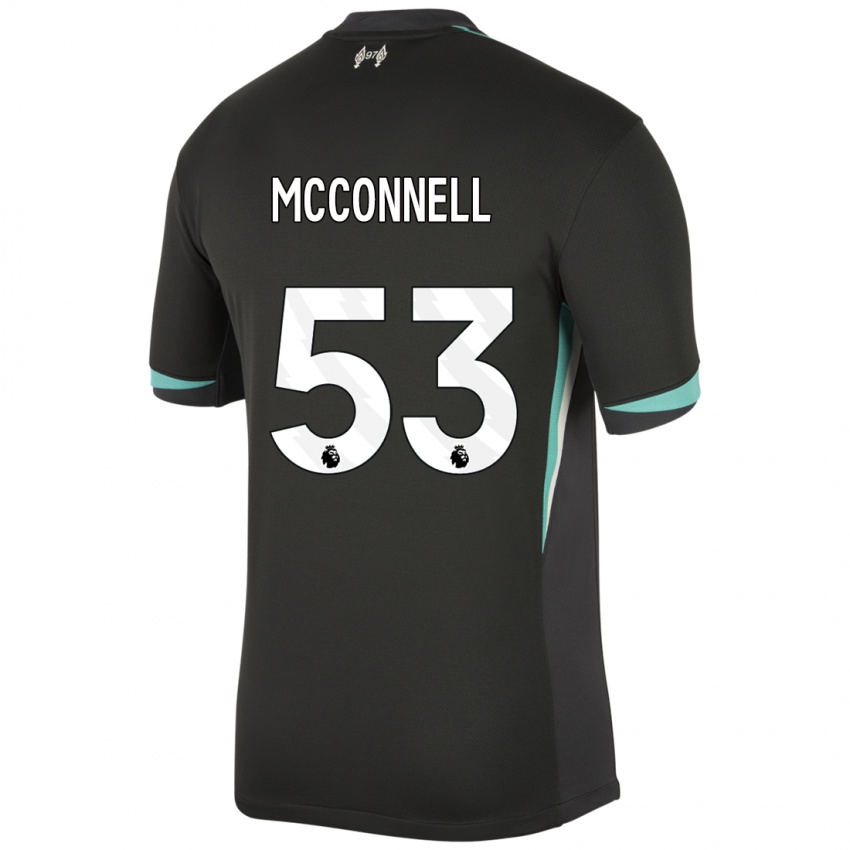 Niño Camiseta James Mcconnell #53 Negro Antracita Blanco 2ª Equipación 2024/25 La Camisa