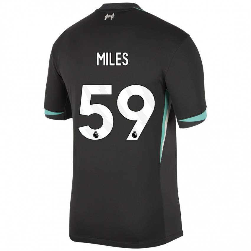 Niño Camiseta Terence Miles #59 Negro Antracita Blanco 2ª Equipación 2024/25 La Camisa