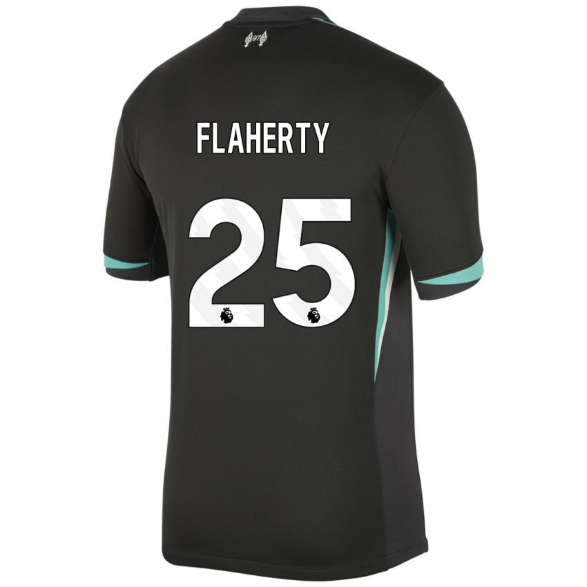 Niño Camiseta Gilly Flaherty #25 Negro Antracita Blanco 2ª Equipación 2024/25 La Camisa