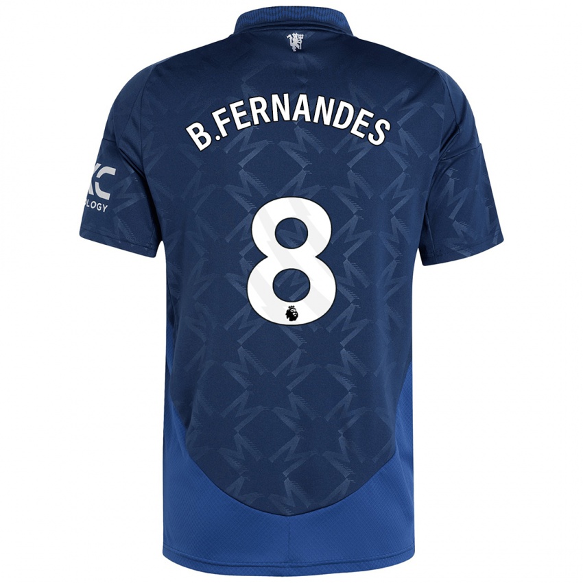 Niño Camiseta Bruno Fernandes #8 Índigo 2ª Equipación 2024/25 La Camisa