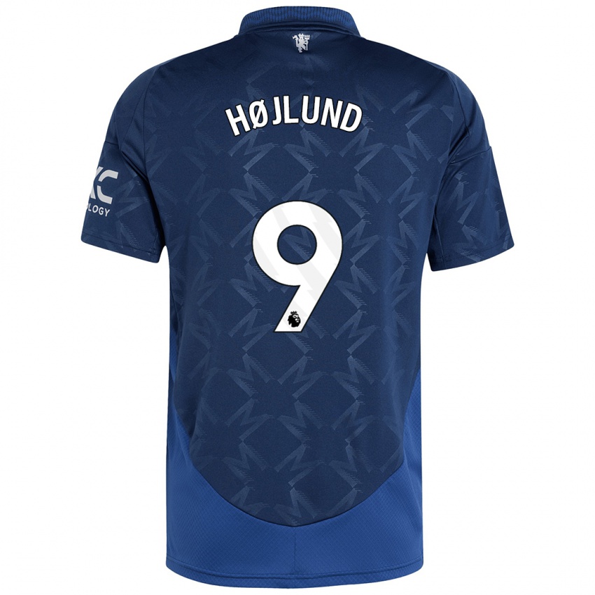 Niño Camiseta Rasmus Højlund #9 Índigo 2ª Equipación 2024/25 La Camisa