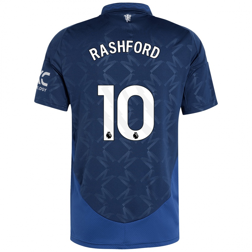 Niño Camiseta Marcus Rashford #10 Índigo 2ª Equipación 2024/25 La Camisa