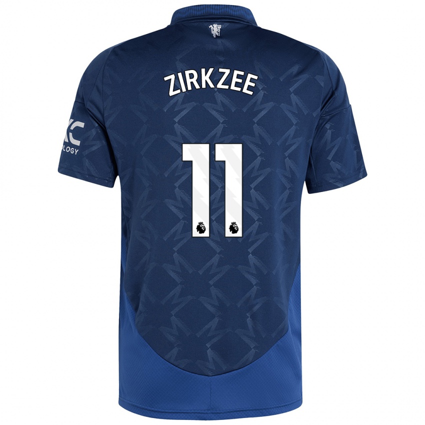 Niño Camiseta Joshua Zirkzee #11 Índigo 2ª Equipación 2024/25 La Camisa