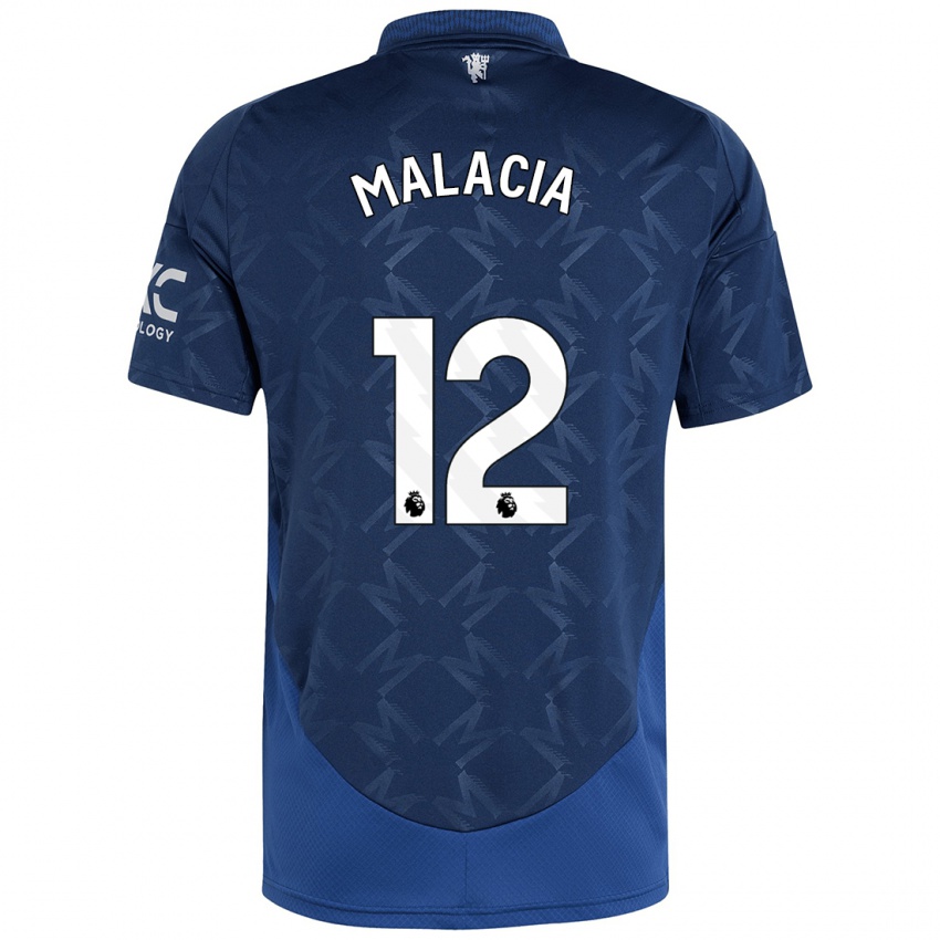 Niño Camiseta Tyrell Malacia #12 Índigo 2ª Equipación 2024/25 La Camisa