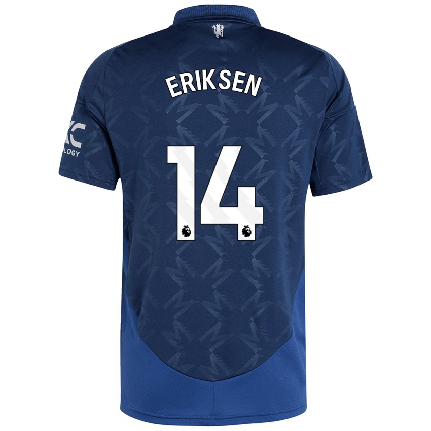 Niño Camiseta Christian Eriksen #14 Índigo 2ª Equipación 2024/25 La Camisa