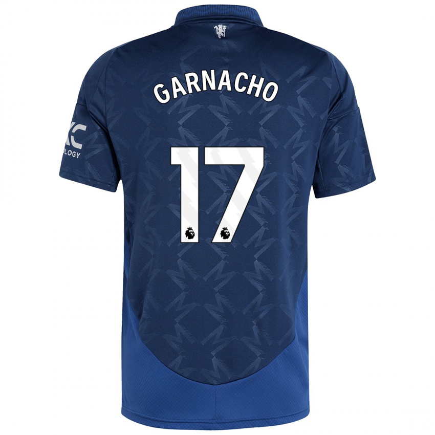 Niño Camiseta Alejandro Garnacho #17 Índigo 2ª Equipación 2024/25 La Camisa