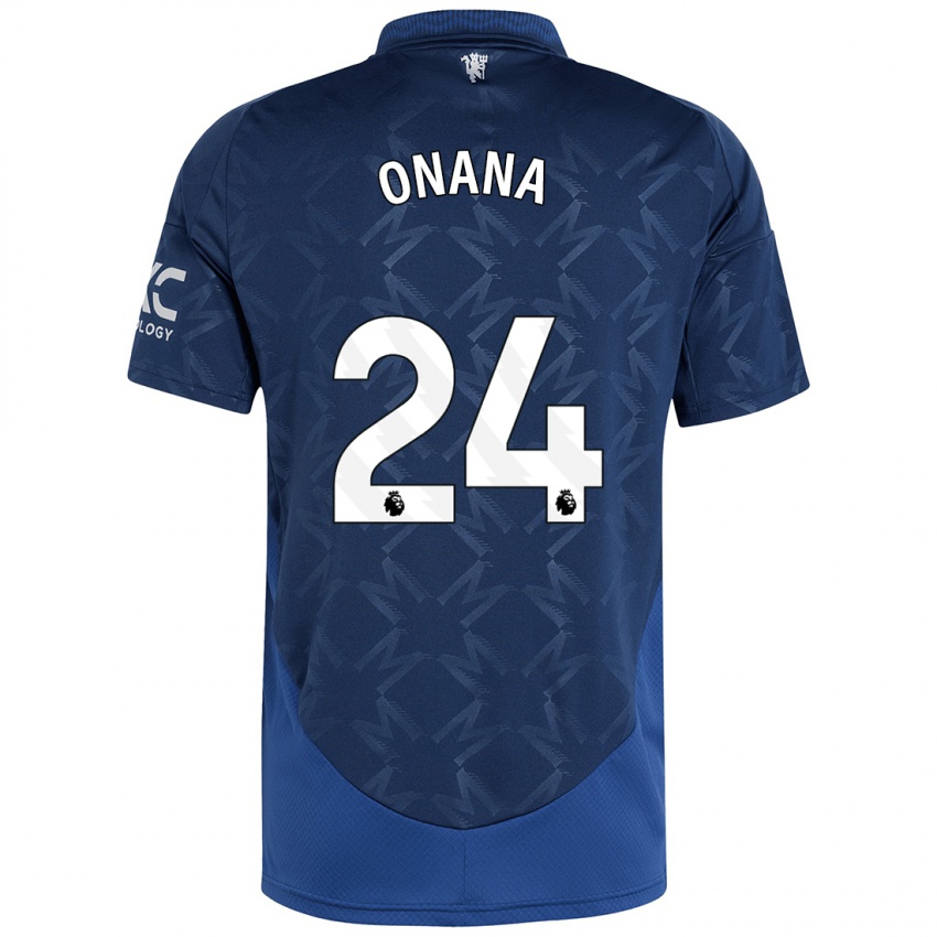 Niño Camiseta Andre Onana #24 Índigo 2ª Equipación 2024/25 La Camisa