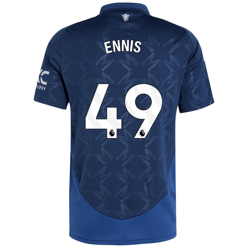 Niño Camiseta Ethan Ennis #49 Índigo 2ª Equipación 2024/25 La Camisa